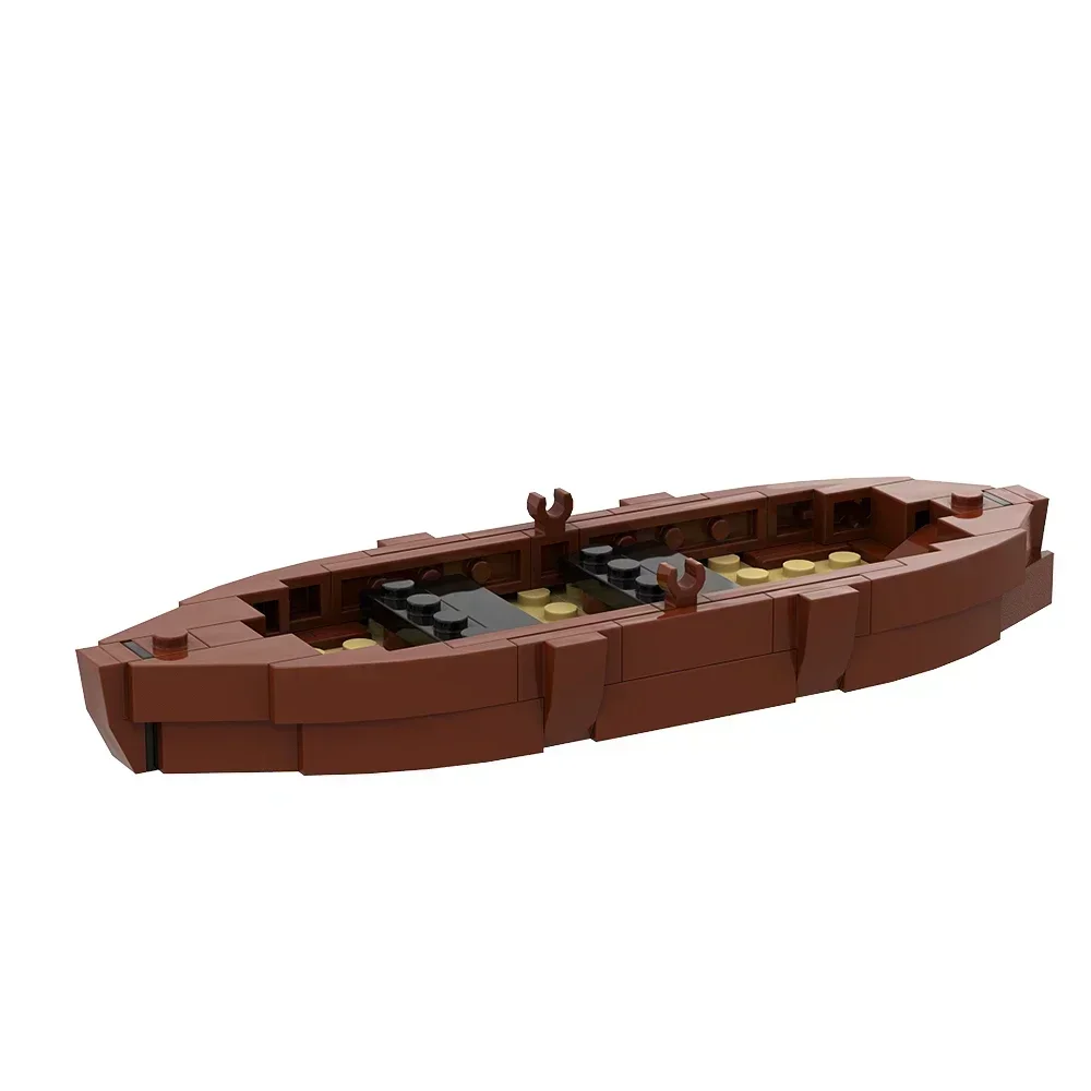 Gobricks MOC pequeño barco Medieval, bloques, figuras militares vikingas, barco de bloques de construcción, barco pirata, velero, acorazado, juguetes de regalo