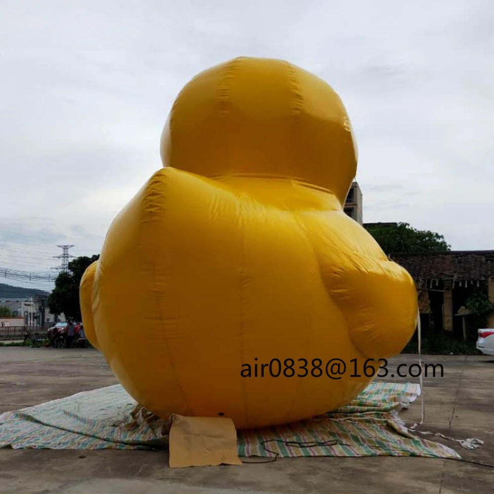 Grand canard jaune gonflable en PVC, canard en caoutchouc flottant gonflable publicitaire hermétique pour Promotion, expédition par mer aux états-unis