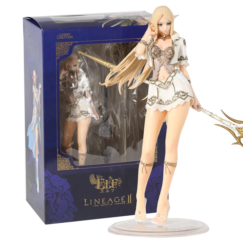 Lineage 2 Elf 1/7 skala Bishoujp Model z pcv kolekcja figurek zabawka urodziny lalka prezentowa