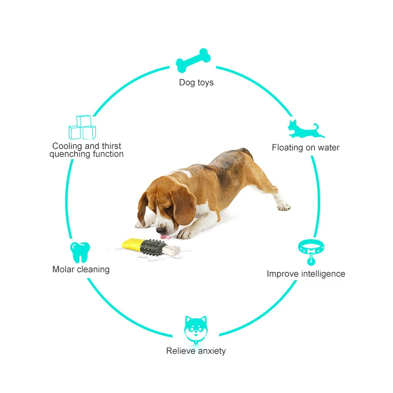 Juguetes de modelado de paletas de enfriamiento de dientes molares para perros, accesorios de limpieza de dientes para mascotas, suministros esenciales de verano