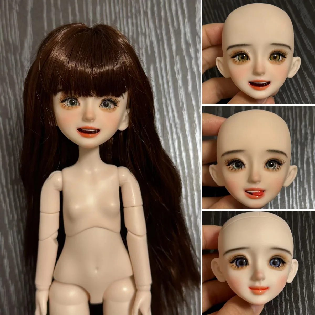 

Cute Smiling Face Doll 1/6 BJD Doll Handmade Makeup 30cm Dolls Girls Doll Toy Gift