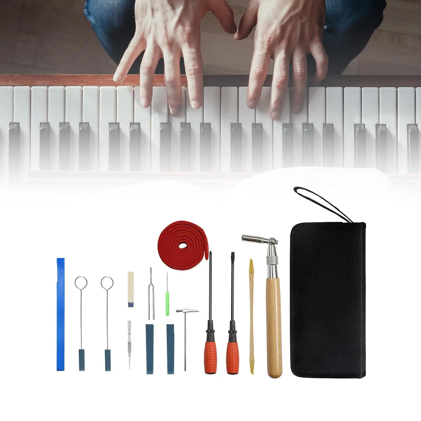 16Pcs Piano Tuning Kits Tuning Fork for Piano Teachers Piano Tuner Students