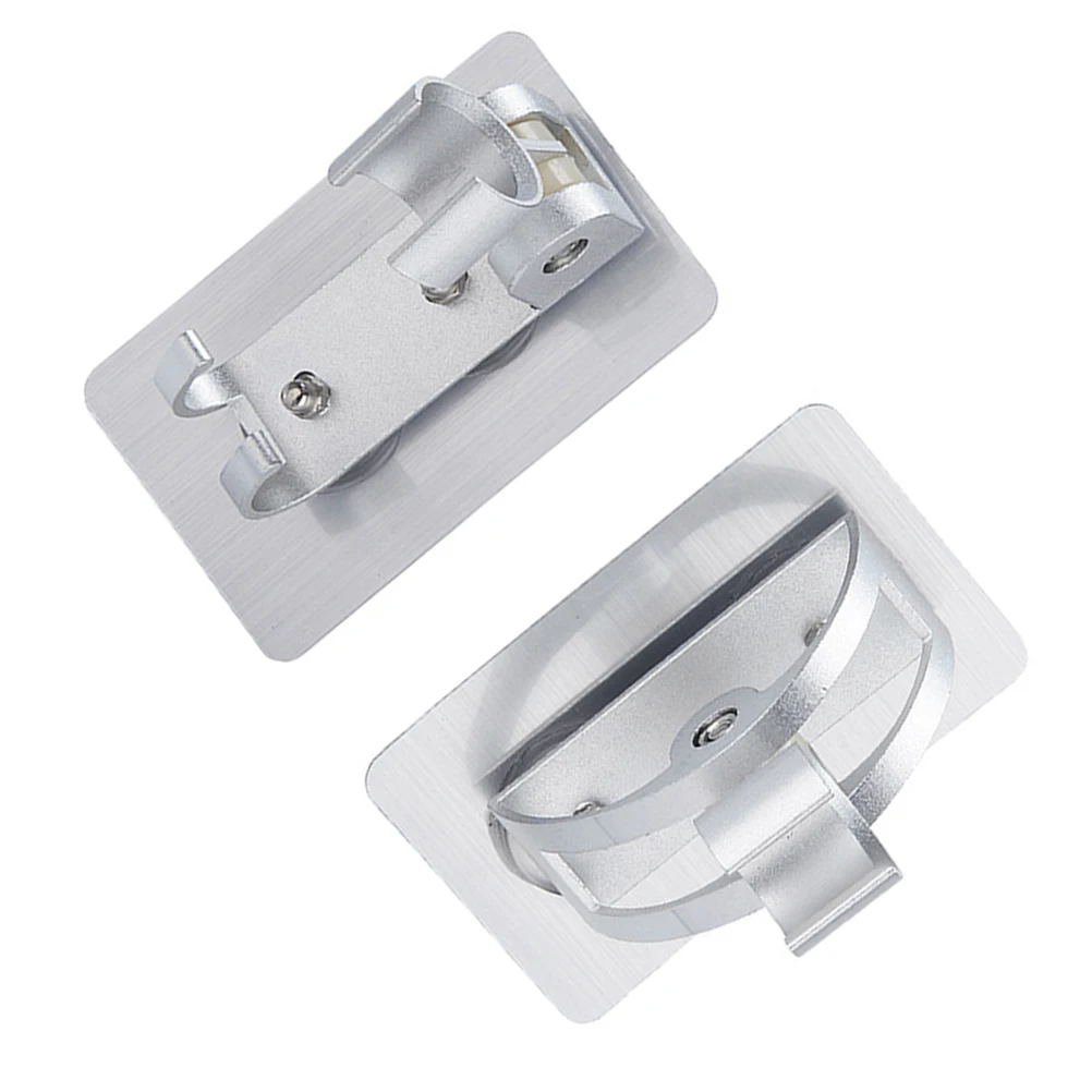 

2 PCS Shower Bracket Adjustable Head Hose Space Aluminum Base Handheld Seat Material Holder Silver