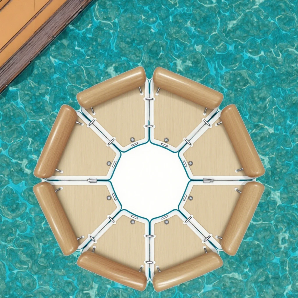 

Adult Floating Lounge Sofa Couch Inflatable Dock Platform for Yacht Water Fun Amusement Floats Raft Tanning Pool Platform Pad