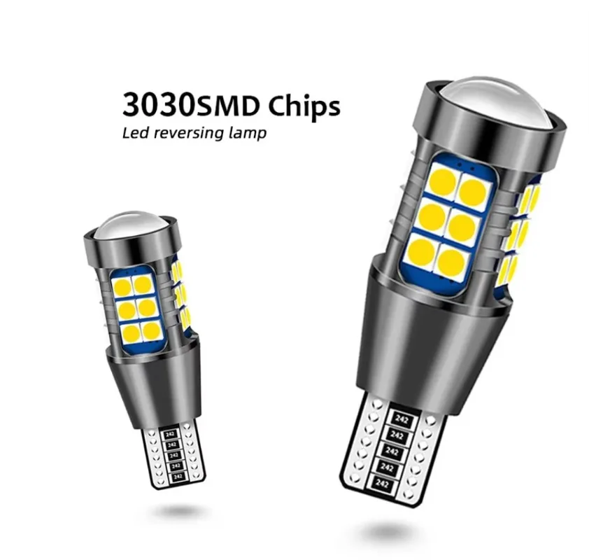 High-power LED Lamp Automotive Reversing Light Decoding T15 3030 27smd W16w Reversing Lamp 1156 T15 Car Signal Lamp Red Yellow