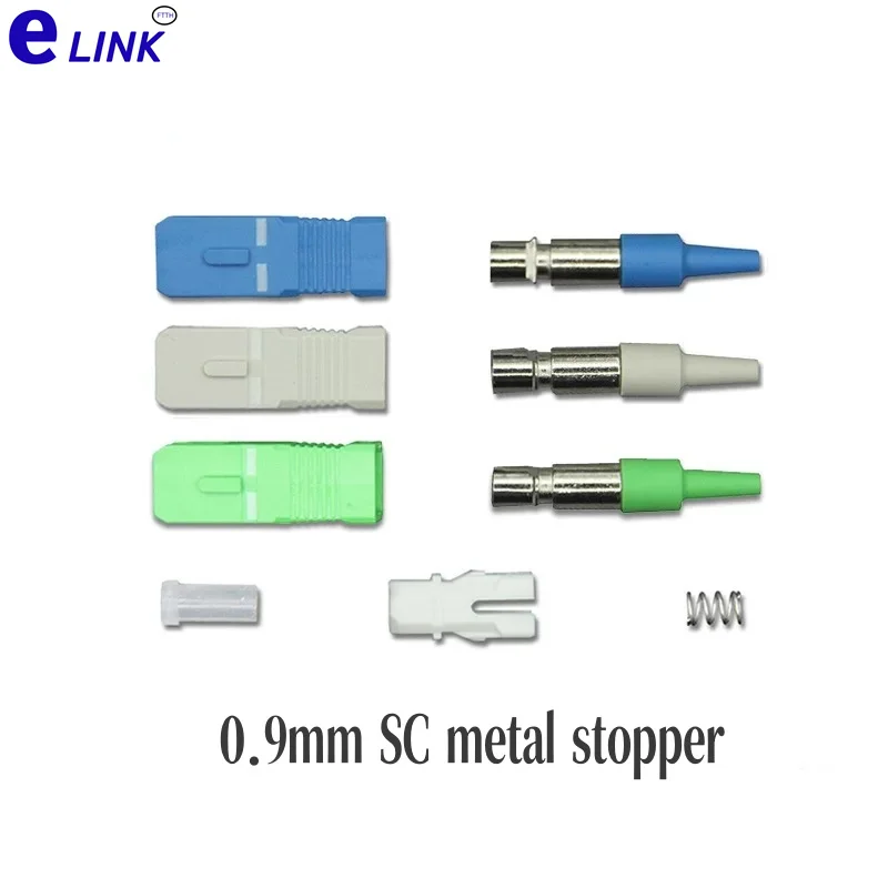 SC fiber connector KITS 1000pcs without ferrule for optica jumper metal plastic SM MM OM3 OM4 2mm 3mm 0.9mm SC/APC accessory