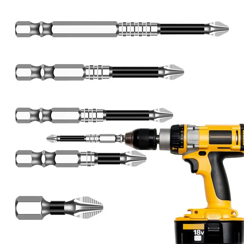 

Screwdriver Bit Set Magnetic Ergonomic Screwdriver Bits Wear-Resistant Drill Supplies Electric Accessories for Furniture Assembl