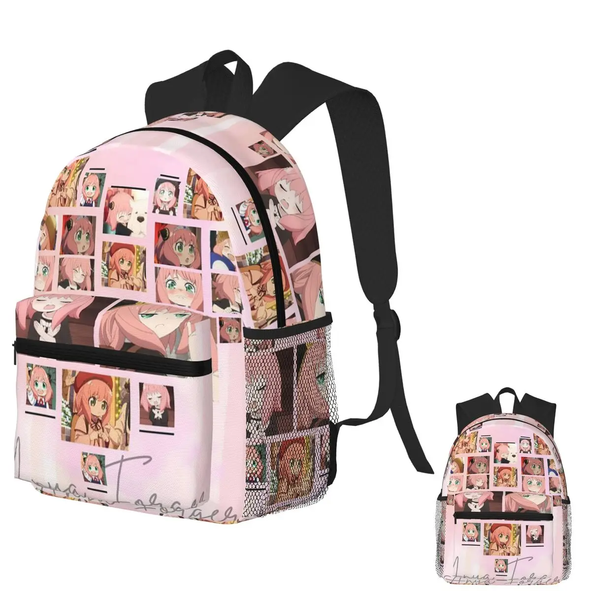 Anime Spy X Family Anya Forger Student Backpack School Bag Hiking Travel Daypack for Boys Girls Fashion Bookbag Shoulder Bags