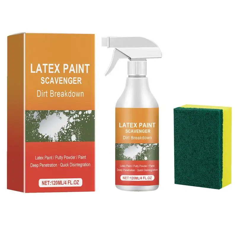 Paint Remover For Concrete Varnish Remover Cleaning Spray Professional Stain Remover Concrete Paint Remover With Sponge Latex