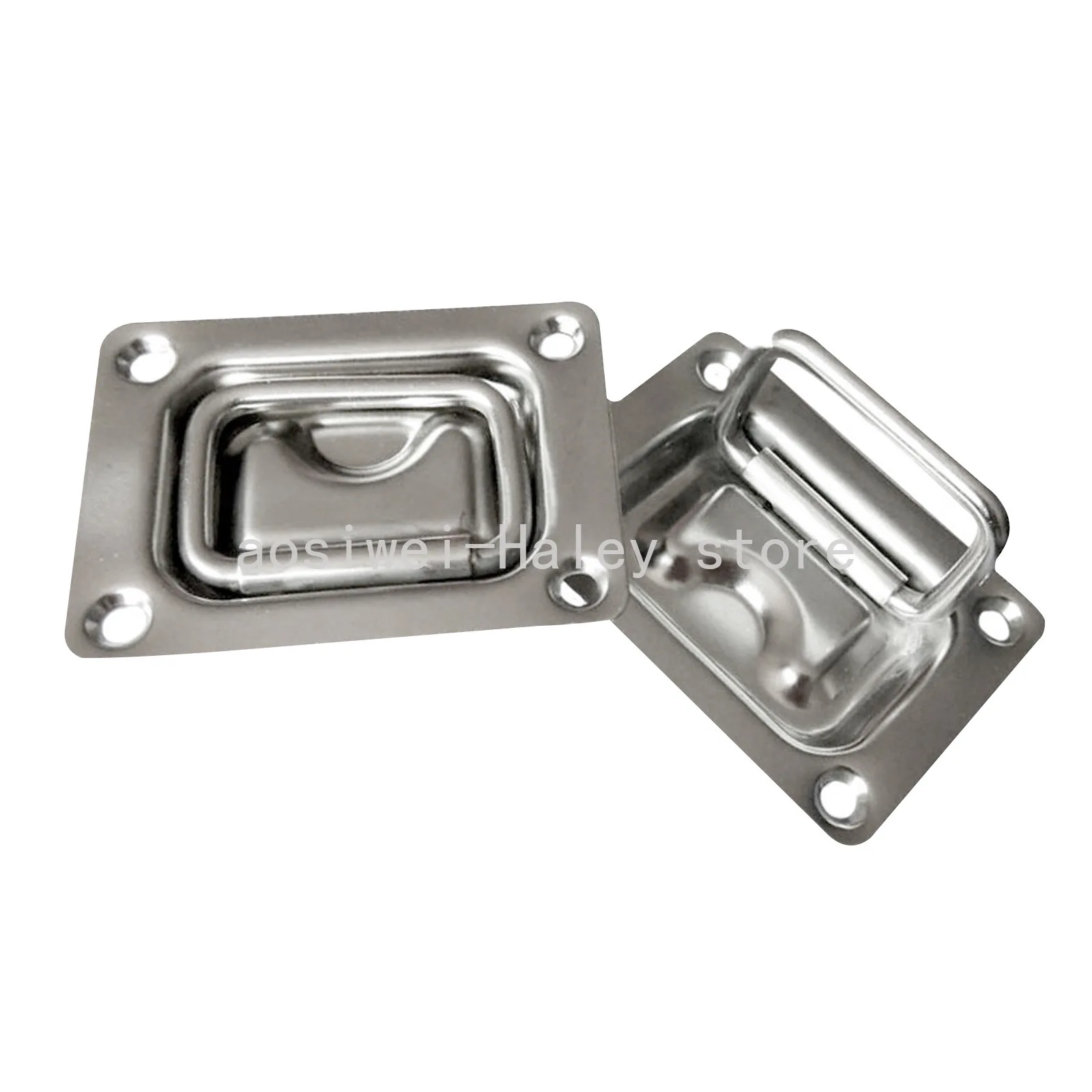 Marine Boat Recessed Pull Handle Marine Locker Flush Lift Ring 304 Stainless Steel Size 76 X 57mm