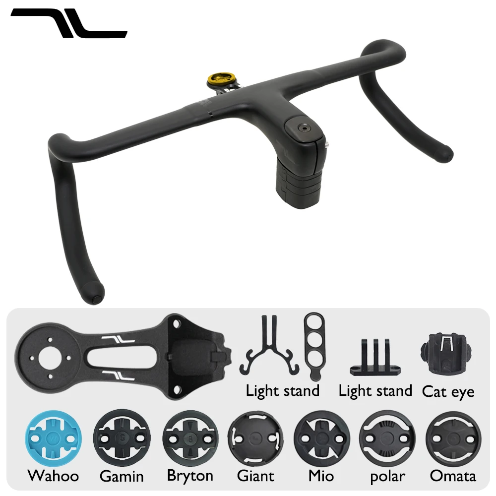 

Fully Internal Cable Carbon Road Bike Handlebar - SES AR Model - 28.6mm for Aero Cockpit Upgrade - 380mm to 440mm Bicycle Parts