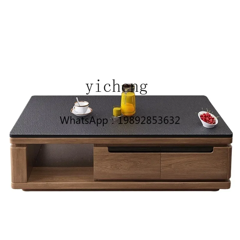 

TQH simple coffee table TV cabinet combination set modern flint stone functional creative furniture