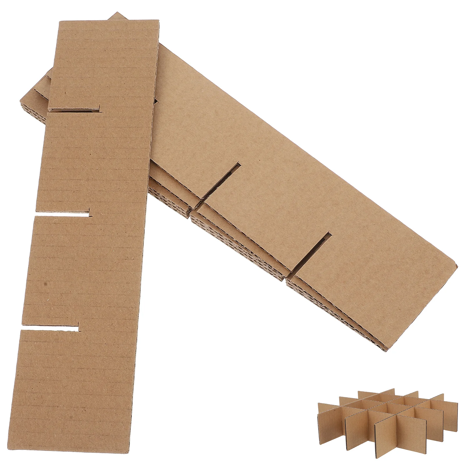 6Pcs Transport Carton Divider Grid Design for Packaging Edge Protectors Laptop Shipping Box and Small Containers