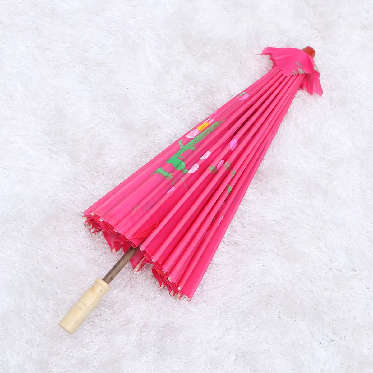 

Oilpaper Umbrella Classical Flower Decorative Silk Dancing Prop Paper Umbrella Festival Display Traditional Crafts Bamboo Strong