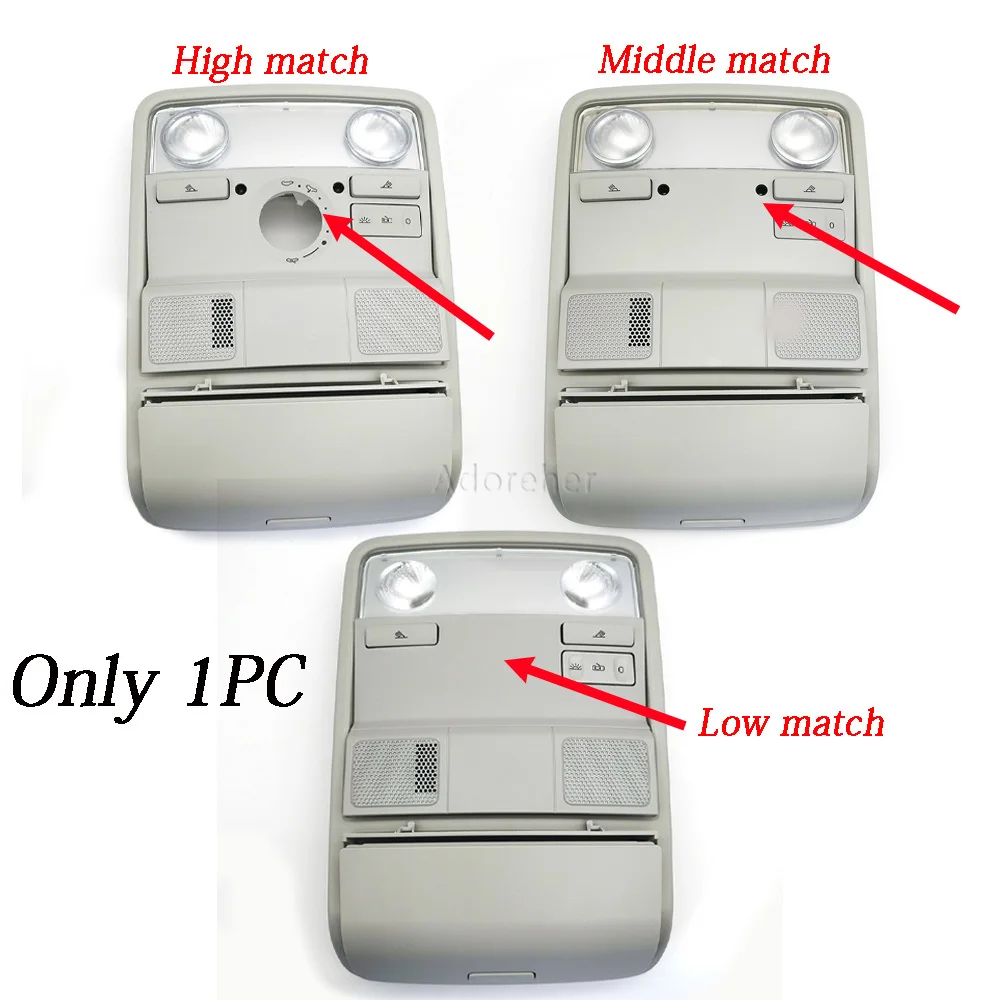 1PC Gray Car Interior Dome Reading light Roof Ceiling Lamps Glasses Case Fit for VW Golf 5/6 for Passat B6 Accessories