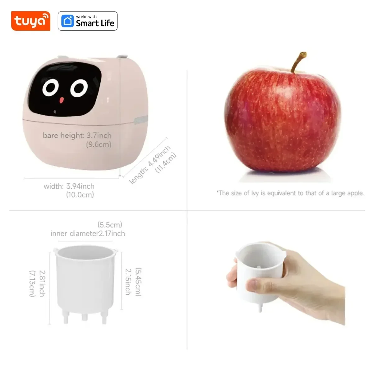 زارع Tuya Ivy الذكي، متعة لا نهاية لها أكثر من 49 تعبيرات غنية، 7 أجهزة استشعار ذكية، رقائق AI تجعل نباتات رفع سهلة وممتعة #6