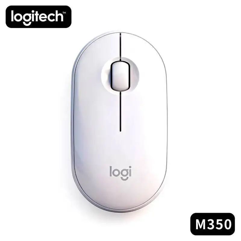 

Logitech M350 Ergonomic Wireless Mouse - Smooth Rounded Sides, Silent Clicking, Bluetooth + USB, 10m Range, Long Battery