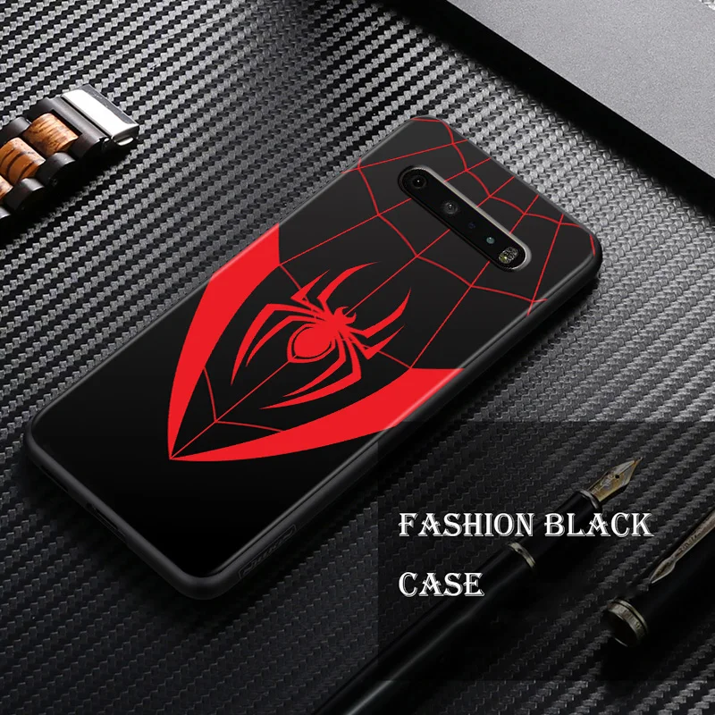 Marvel Spiderman Logo For LG K92 K71 K61 K52 K51S K42 K41S K40S K22 Q60 V60 V50 V40 V30 G8X G8 ThinQ Black Phone Case