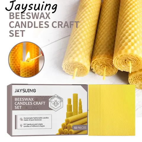 Natural Beeswax Sheet DIY Candle Craft Gift Improve Child Hand On Skills Eco-friendly Non-toxtic Natural Beeswax Candles Craft