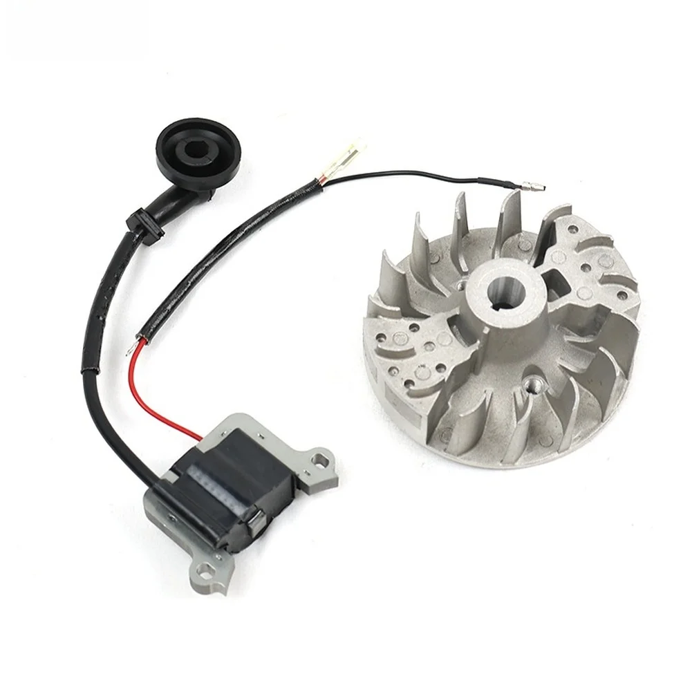 40-5 44-5 Flywheel Paired with Ignition Coil for 43cc 52cc Brush Cutters Lawn Mowers and Other 2-Stroke Engine-Powered Tools
