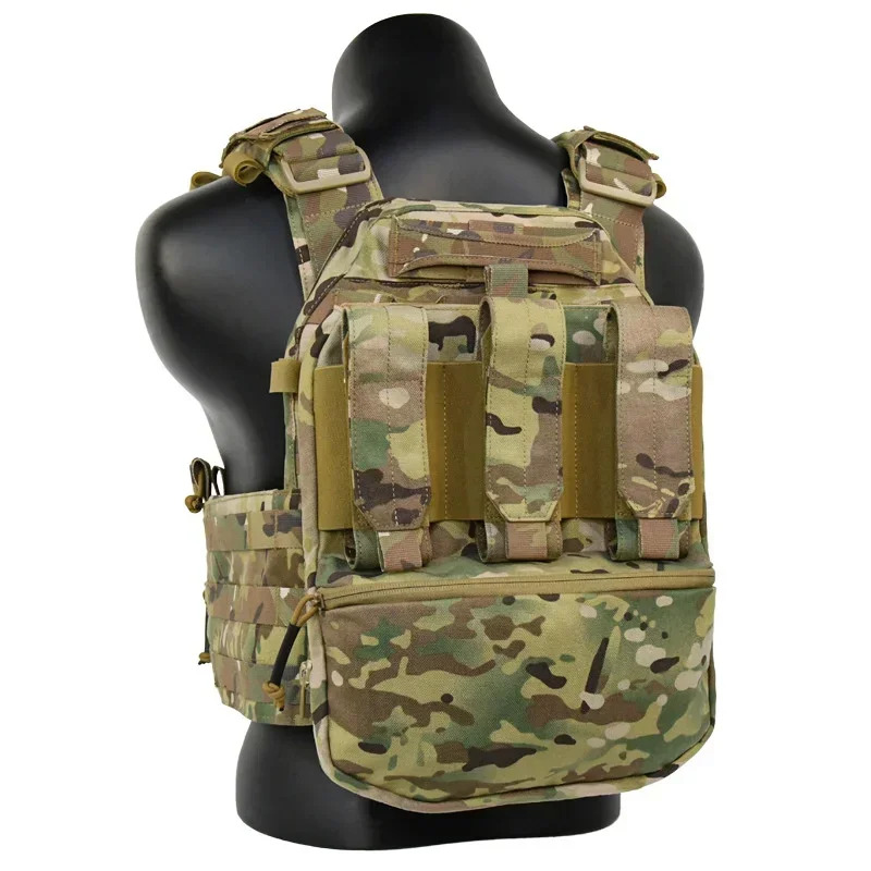 MOLLE Adapter Zipper Vest Accessory Backboard Outdoor Training Combat Readiness Protective Clothing Men Weight Bearing Vest