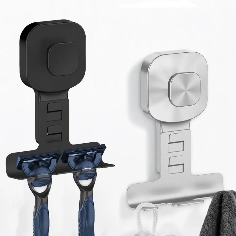 

Removable Razor Stand 2pcs Stainless Steel Suction Cup Shaver Holder Removable Razor Organizer for Shower Wall Reusable