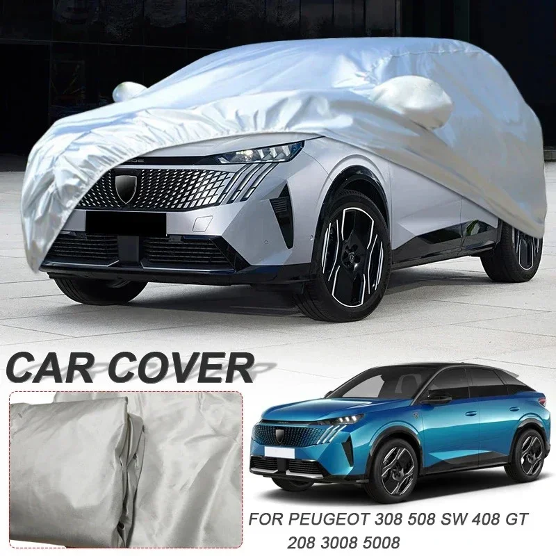 

Car Cover For PEUGEOT 208,308,408,508,2008,3008,5008 dustproof, uv resistant, and waterproof car clothing