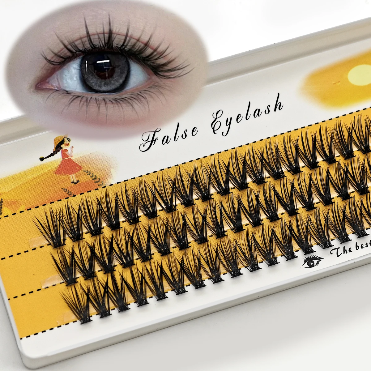 Natural 20D/30D lear Band Faux Mink Lashes Soft 3D False eyelashes Professional makeup eyelash extension Enlarged Double Eye