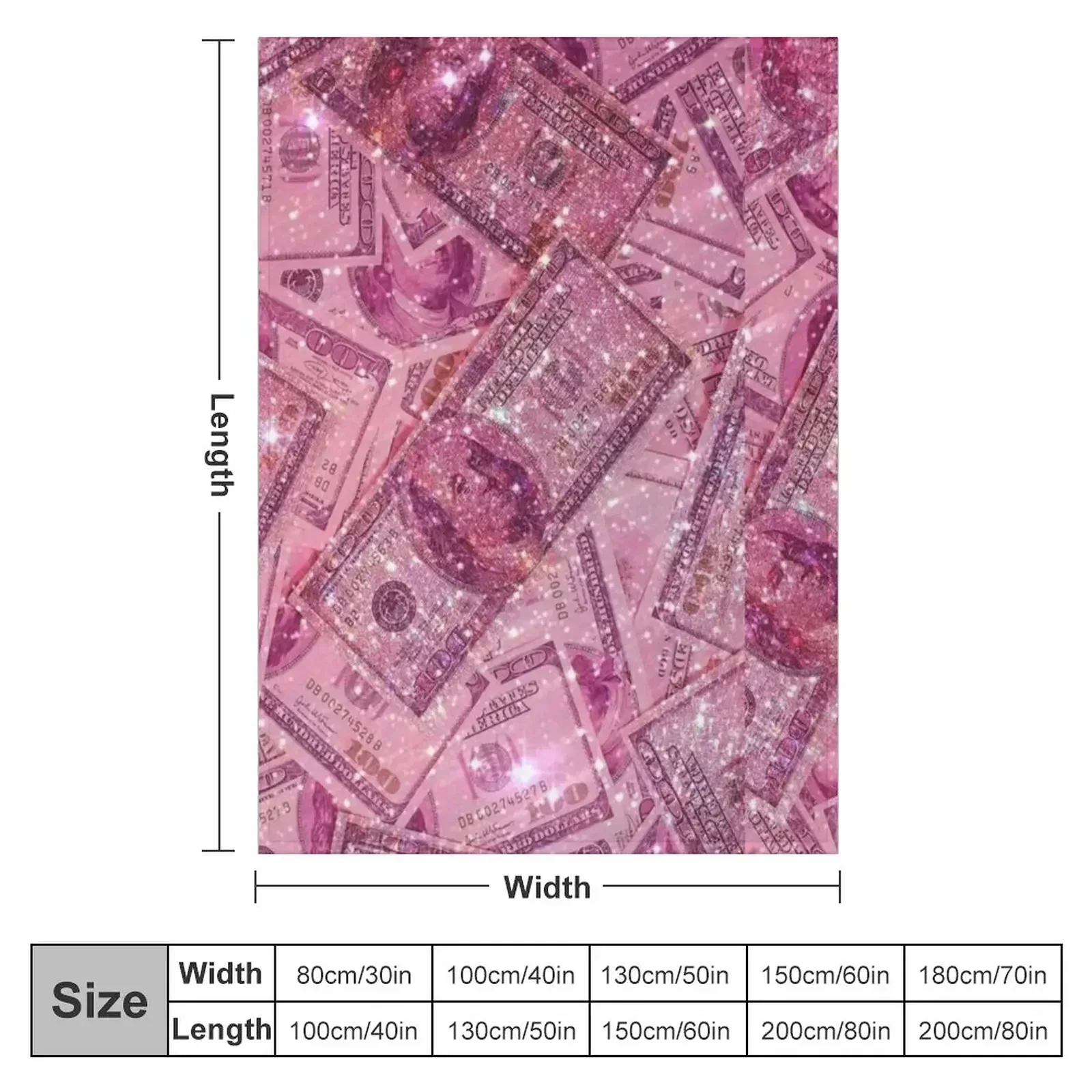 pink money wallpaper - aesthetic Throw Blanket Decorative Sofa Comforter for babies bed plaid Thins Thermals For Travel Blankets
