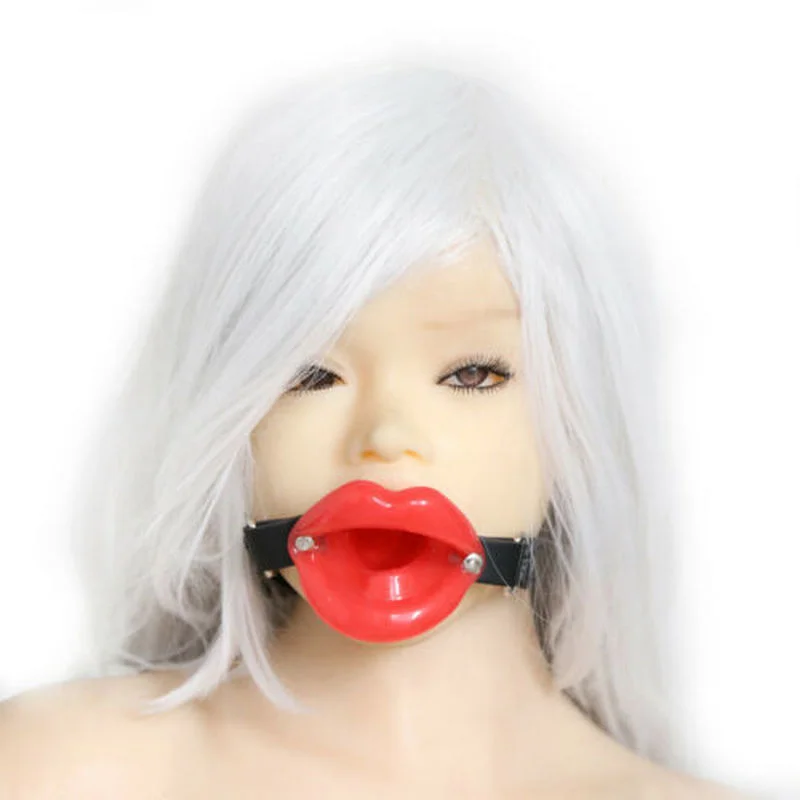 Red Silicone Lips Sex Slave O Ring Open Mouth Gag Oral Bdsm Bondage Restraint Roleplay Erotic Toy Sex Toy for Couples