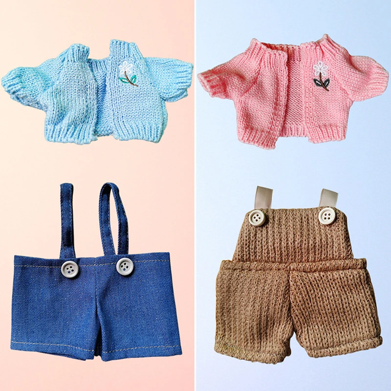 1pc casa de bonecas em miniatura café pato cão roupas calças para 30cm bonito boneca decoração roupas acessórios crianças presente brinquedos