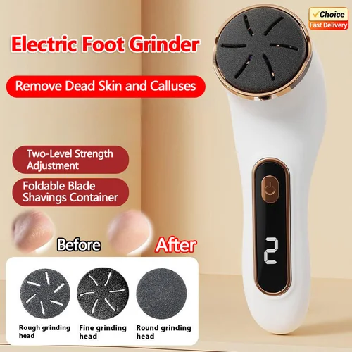 Molinillo Eléctrico para pies, eliminador de callos, máquina de pedicura profesional, eliminador de piel muerta, Lima para pies, herramienta de pedicura para uso doméstico, novedad de 2025