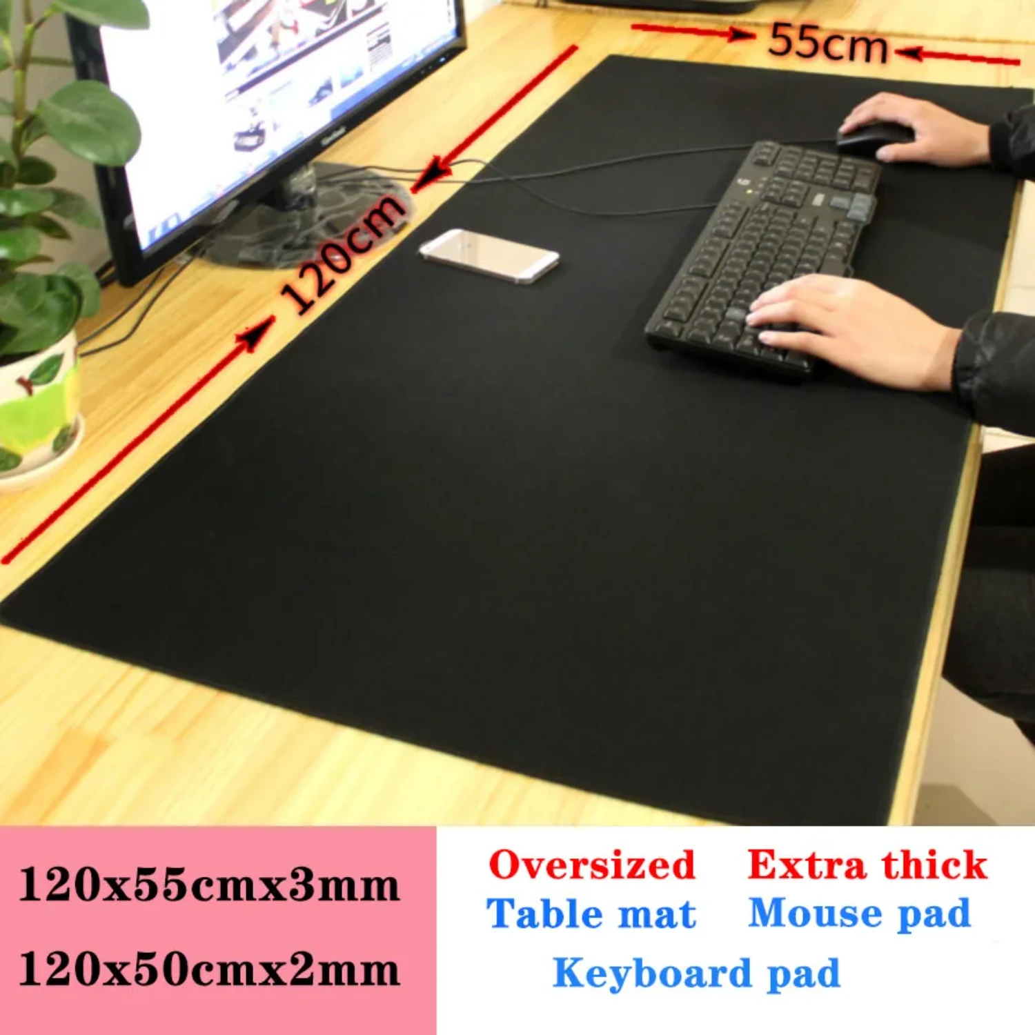 

1200X550mm XXXL Mouse Pad Rubber Locking Edge Super Large Mouse Mat for Dota 2 LOL CSGO for Game Player Mousepad