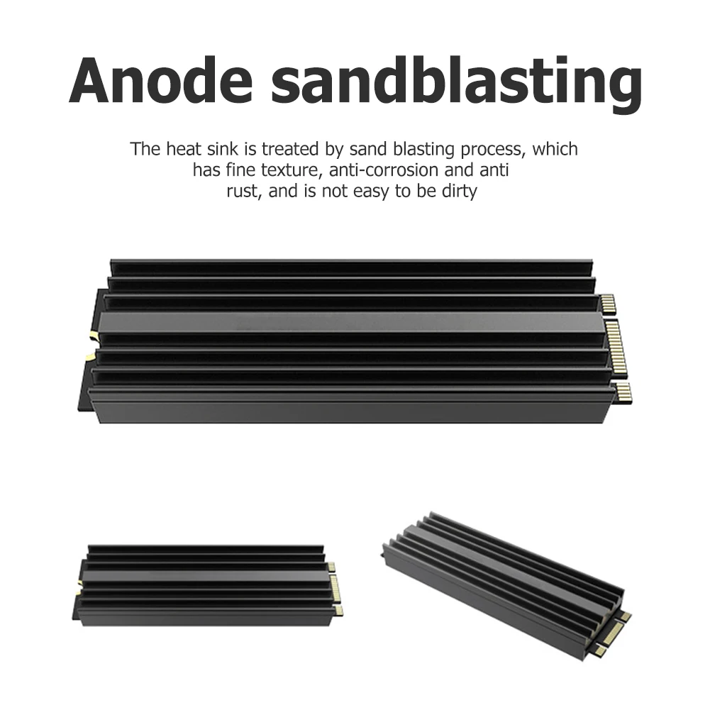 M.2 SSD 2280 NVME بالوعة الحرارة M2 2280 الحالة الصلبة قرص صلب مبادل حراري من الألومنيوم طوقا مع وسادة السيليكون الحراري ملحقات الكمبيوتر
