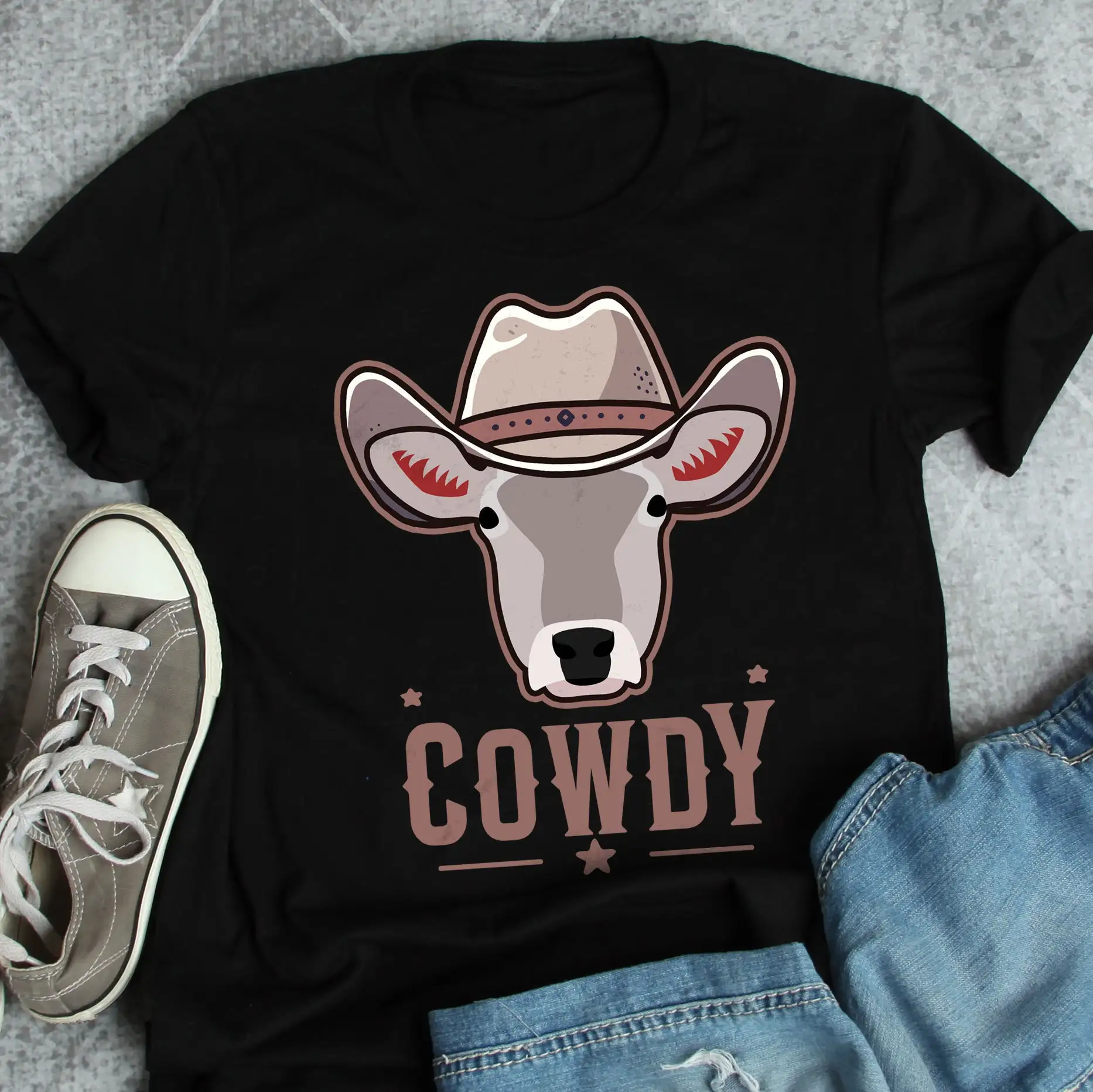 Brown Swiss Cow T Shirt Funny Cowboy Lover Cowdy Cute Howdy Western Texas Meme Farm Farmer Rancher Homestead