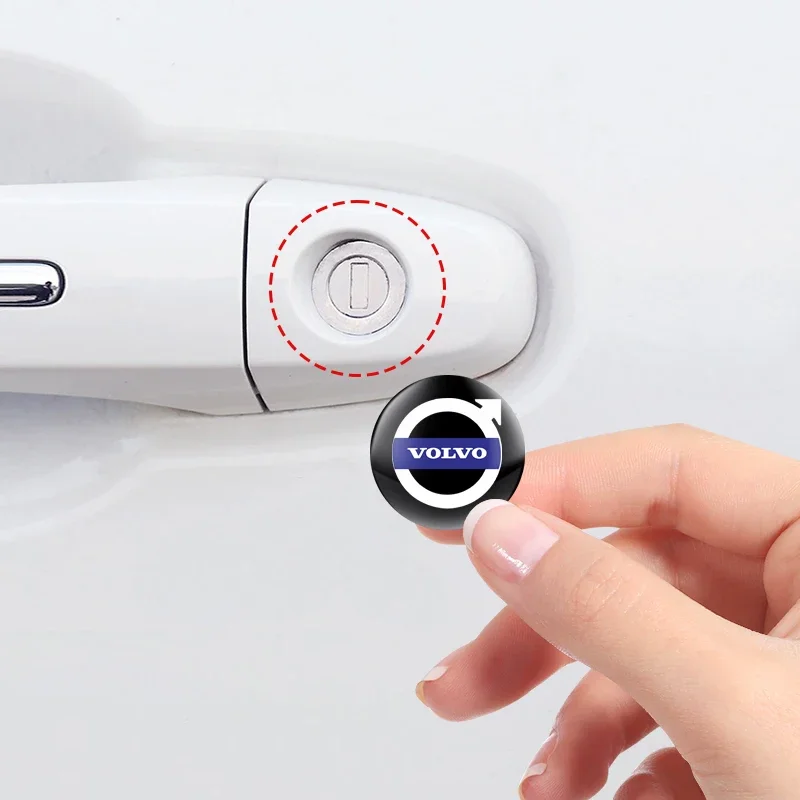 

2/5/10 шт. наклейки на замочную скважину автомобиля, декоративная защита для Volvo Rdesign XC60 XC90 XC40 V50 V60 V40 EX30 S60 C30 V70 S90 AWD