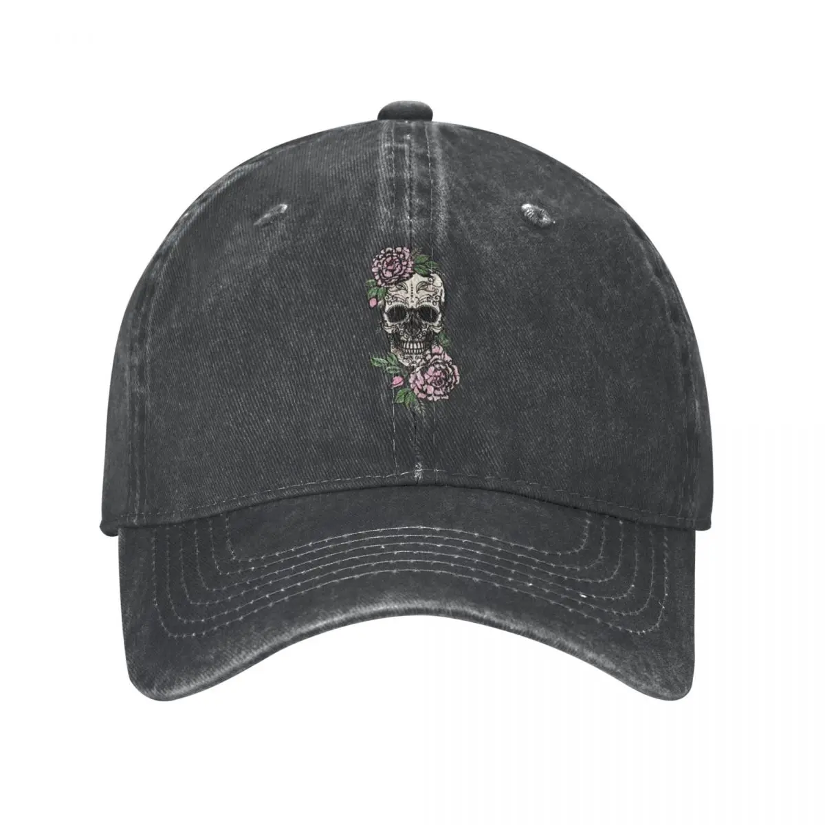 Sugar Skull and Roses Cap Cowboy Hat thermal visor hats Women's winter hat Men's