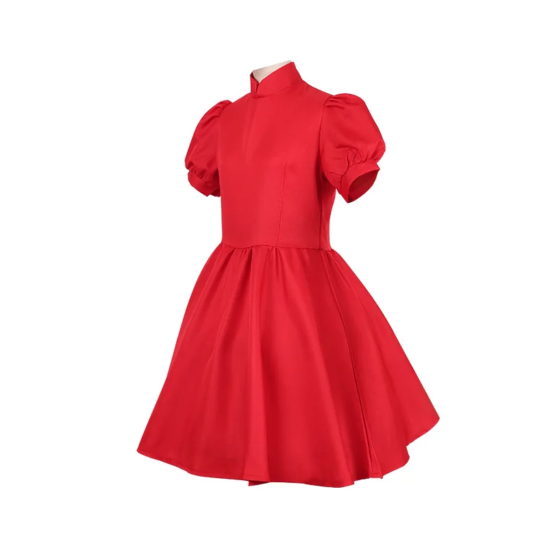 أزياء ذهبية هيم بونيو التأثيرية على الهاوية فستان أحمر شخصي ملابس الأطفال البالغين أزياء تنكرية لدور الهالوين