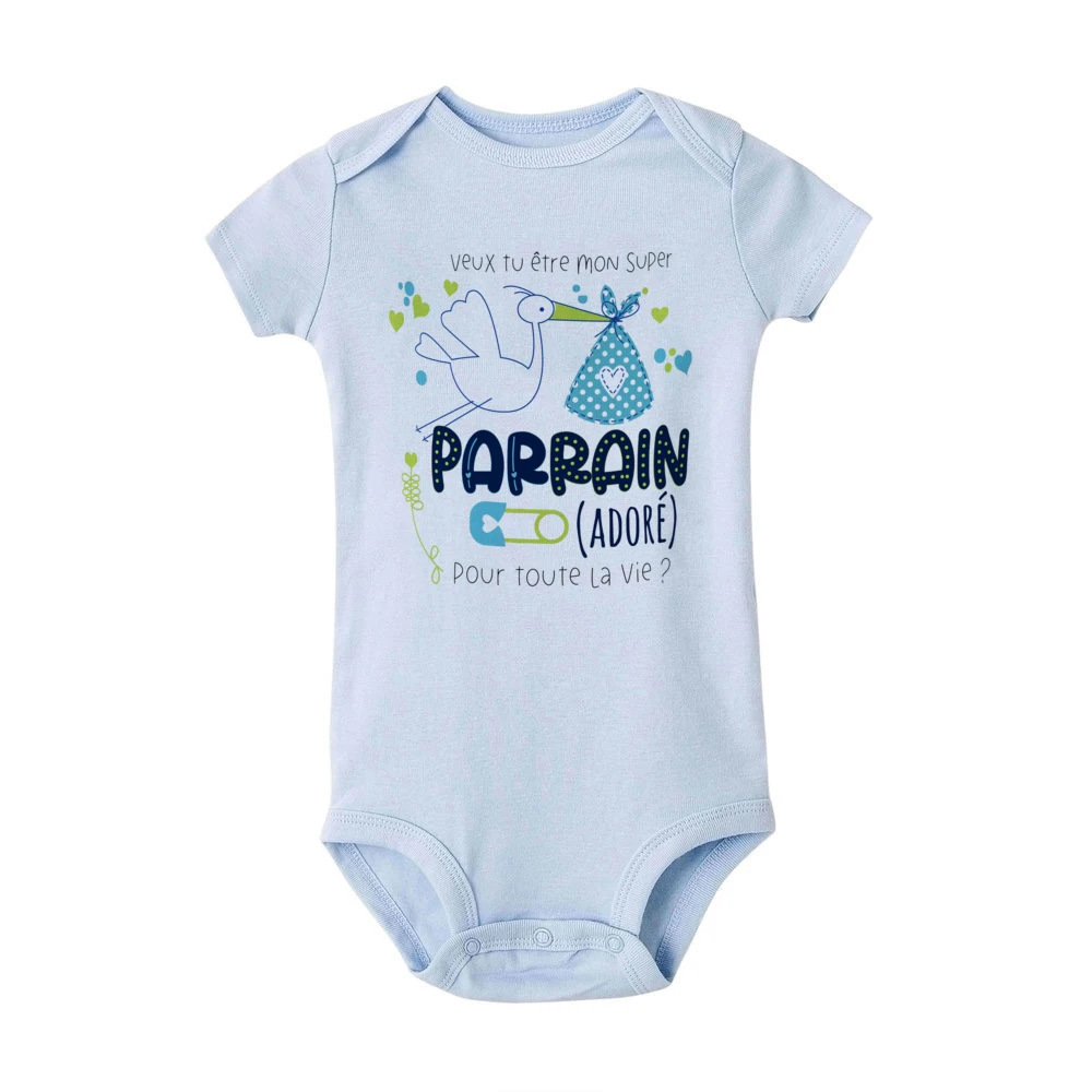 Do You Want To Become The Super Godfather/godmother Newborn Baby Bodysuits Short Sleeve Infant Rompers Body Boys Girls Jumpsuits