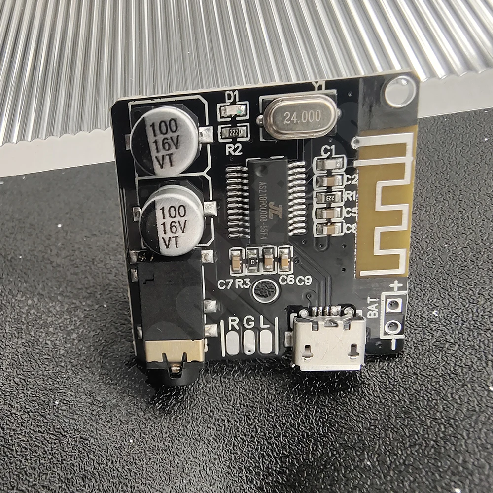 Compatível com Bluetooth MP3 Receiver Decoder Board, VHM-314, Suporte Micro Interface, Conexão Automática, Saída de Áudio Estéreo