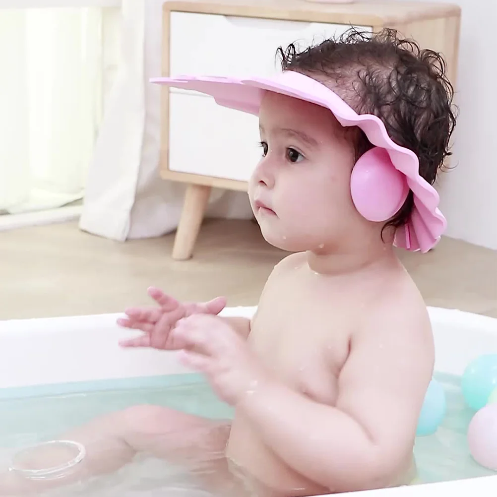 

2 шт., детская шапочка для шампуня Eva, водонепроницаемая регулируемая шапочка для душа, детская шапочка для купания, шапочка для ванны для малышей, удобная посадка