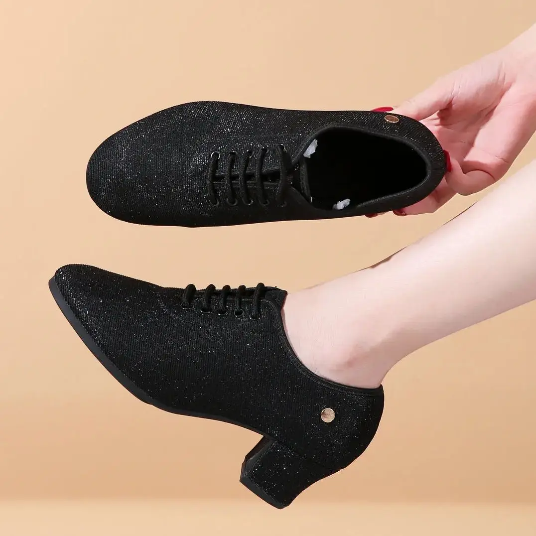 Damskie buty do tańca nowoczesnego, balowego, latynoamerykańskiego, tanga, wygodne obuwie do salsy.