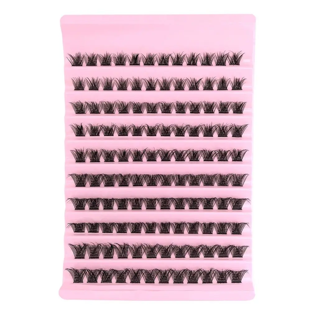 Natural Look False Eyelashes Bond and Seal Cluster Design DIY Lash Extension Kit Wispy Style Fake Eyelash Eye Lash Extension