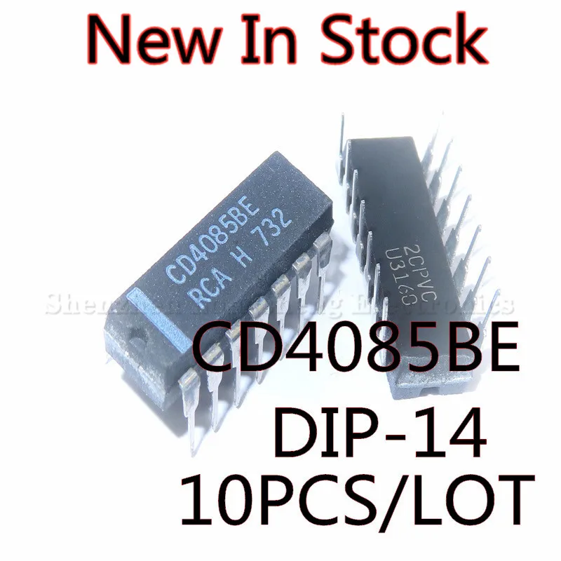 10PCS/LOT NEW CD4085BE CD4085 DIP-14 Logic Gate and Inverter Multifunction Configurable In Stock