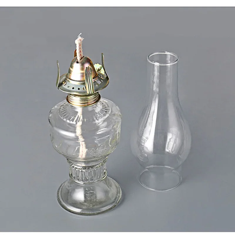 Home Decoration Kerosene Lamp Antique style oil lamp Indoor Vintage Four-Claw Lamp Head Clear Glass Kerosene For Kitchen Bedroom