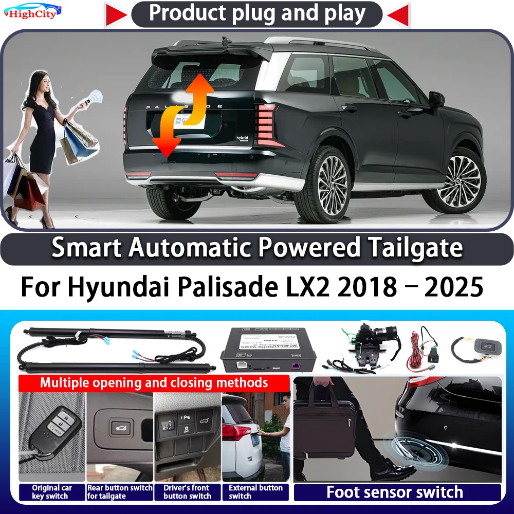 

For Hyundai Palisade LX2 2018–2025 Smart Automatic Powered Tailgate Key Control Trunk Lift Close Kit Electric Power Tailgate