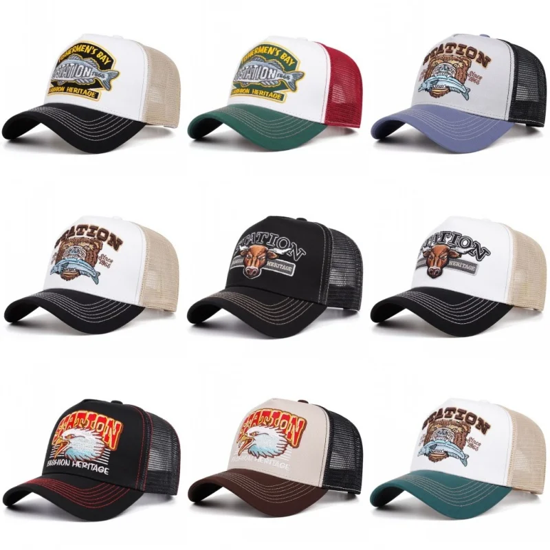 Unisex Personalized New Truck Hat STETSON animal Breathable Mesh Hat Street Hip Hop Hat Daily Casual Wear Sunshade Baseball Hat