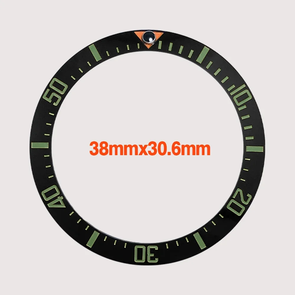 38mm Curved Ceramic Bezel Insert Fit for SKX007 SUB SRPD Watch Case NH35 NH36 Case Repair Spare Parts For Watches 38x30.6mm Ring