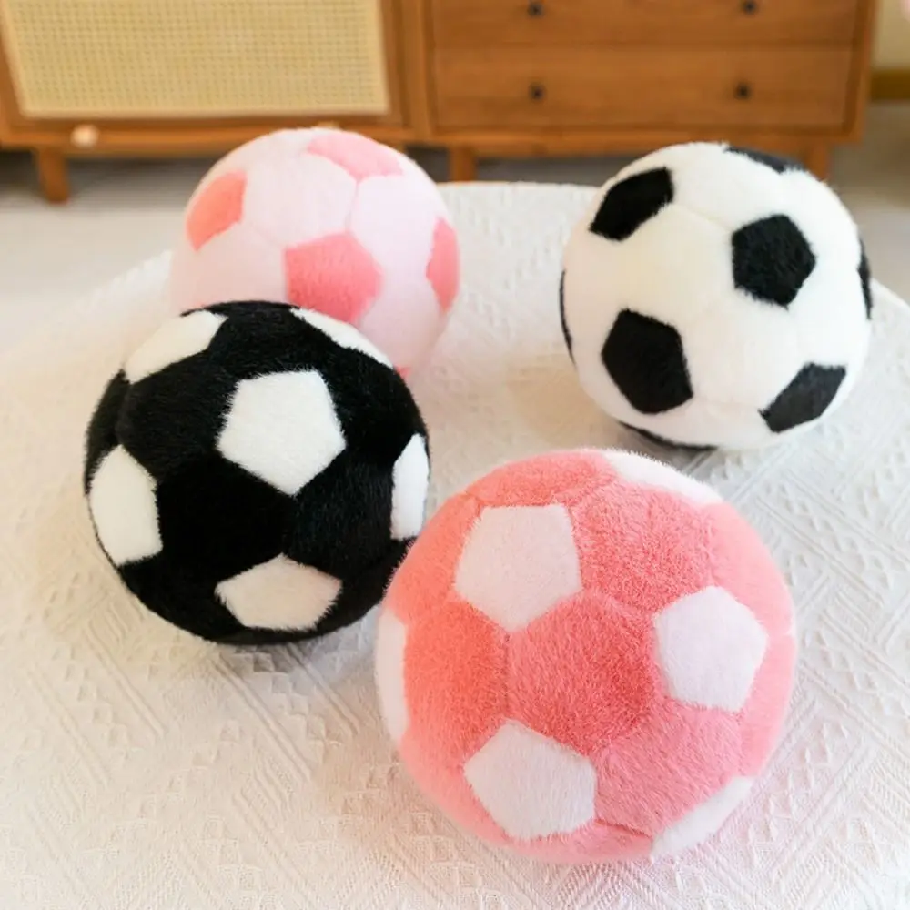 Decoración de la habitación, pelota de fútbol con forma de pelota, almohada rellena, divertido juguete de peluche de fútbol, 18/25cm, regalos de cumpleaños suaves para amigos