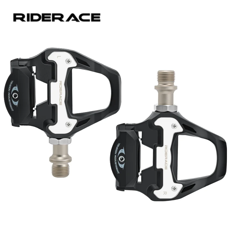 RIDERACE Fahrradpedale, selbstsichernde Pedale für Rennräder und Gravelbikes, gedichtete Lager, Cleats, Clipless-Pedale für SPD SL System